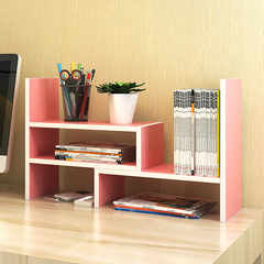 创意电脑桌上书架伸缩桌面书柜简易置物架小型办公收纳架特价包邮