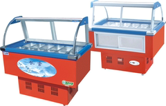 凯雪SD-1.0Z冰粥柜 10盒视窗雪岛柜 食品冷藏展示柜 冰粥柜10格