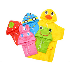 卡通动物造型雨衣儿童5色可选可爱雨披宝宝