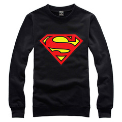 琦趣2015春款韩版潮正义联盟superman超人标志圆领卫衣长袖打底衫
