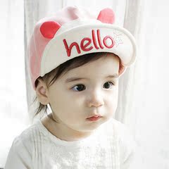 儿童帽子春秋冬季0-1-2-3岁男女宝宝鸭舌帽软檐棒球帽纯棉婴儿帽