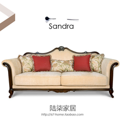 陆柒家居纯美式沙发新古典沙发三人欧式布艺沙发可做真皮高端定制