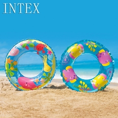 包邮正品美国INTEX儿童游泳浮圈小孩充气腋下圈 宝宝戏水救生圈