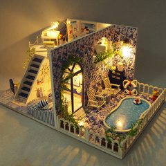 diy小屋手工制作房子模型玩具大型别墅拼装创意生日礼物微缩场景