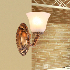 美音 欧式全铜壁灯 温馨卧室床头镜前灯具 美式过道走廊楼梯灯饰