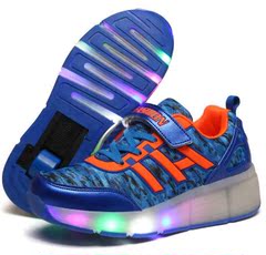 新款暴走鞋单轮滑鞋男女款女童成人自动款儿童隐形按钮发光带闪灯