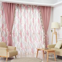 纯色双面仿羊绒雪尼尔窗帘简约现代卧室客厅窗帘遮光美式窗帘成品