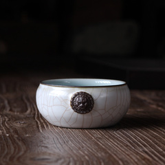 龙泉青瓷陶瓷名家潜力收藏许继武手工杯白釉杯功夫茶把玩小杯茶盏