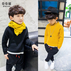儿童基础款毛衣冬装新款M633韩版童装中大童舒适男童打底衫针织衫