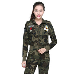 迷彩军装套装两件套女外套水兵舞蹈表演军服户外军迷军训服团购