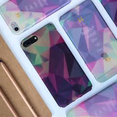 几何创意 iPhone7plus手机壳 苹果6s 半透明保护套 磨砂全包硬壳
