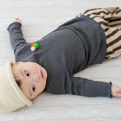 宝宝长袖T恤春秋装0-1-2-3-4周岁儿童衣服男婴儿上衣新生儿打底衫