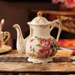 包邮 陶瓷咖啡壶 家用咖啡壶套装 凉水杯凉水壶 大奶壶 欧式茶壶