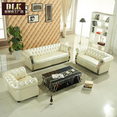 多莱克 简约欧式真皮沙发客厅组合 大小户型新古典沙发包邮到家