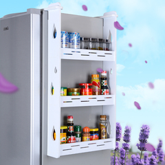 冰箱挂架侧壁挂架收纳架厨房用品置物架多功能雕花调味料储物架子