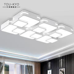 正方形卧室灯宜家家用led灯现代简约长方形大客厅灯大气调光1.2米