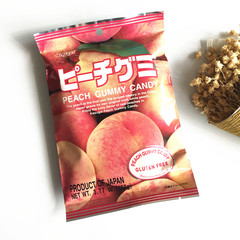 日本进口零食品 春日井 白桃味软糖 桃子果汁QQ软胶糖 0342