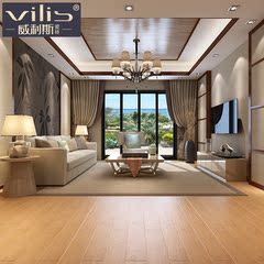 威利斯瓷砖木纹砖 欧式简约地砖客厅仿木纹地板砖 防滑卧室木纹砖