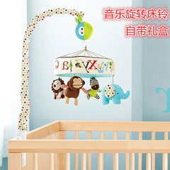 婴儿动物音乐旋转床铃 宝宝床挂0-1岁玩具 婴儿床上布艺玩具