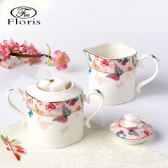 高档欧式陶瓷咖啡糖缸奶缸套装创意英式下午茶咖啡器具配套器具