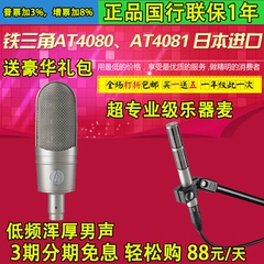 Audio Technica/铁三角 AT4080 AT4081 低频男声 乐器麦克风 话筒