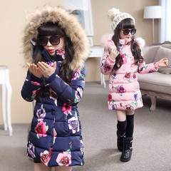 女童冬装外套2016新款冬季棉衣儿童韩版中长款棉服女大童加厚棉袄