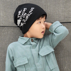 韩版休闲儿童款骷髅头巾帽 嘻哈街舞小孩包头帽保暖内胆加绒秋冬
