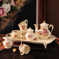 咖啡杯套装欧式茶具咖啡具英式下午茶茶具套装壶茶杯子陶瓷带托盘