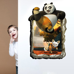 房间装饰品儿童房卧室墙纸贴画功夫熊猫幼儿园墙贴可移除壁画贴纸