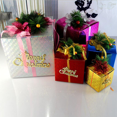 圣诞节商场装饰盒子圣诞节礼盒圣诞树底装饰礼盒搭配套餐礼物盒子