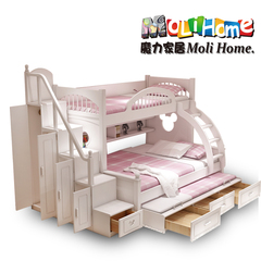 韩式田园儿童床女孩上下床双层床高低床学生床儿童家具公主床小床