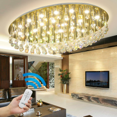 现代客厅LED水晶吸顶灯卧室温馨遥控简约吸顶灯具 柏图灯饰ASH