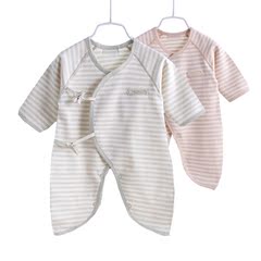 婴儿连体衣春秋彩棉满月宝宝衣服男女0-3个月6服装纯棉新生儿衣服