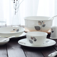 骨瓷餐具套装陶瓷碗创意碗盘具简约家用韩式中式碗碟套装