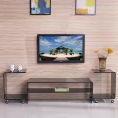 玻璃电视柜茶几组合简约客厅地柜现代小户型家具宜家电视机柜组装