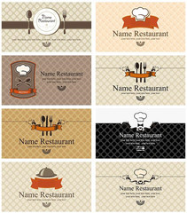 设计素材：餐饮文化卡片背景餐盘叉子勺子公告牌厨师帽花纹餐格子