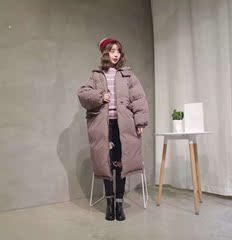 LUCKY YY2016冬季韩版中长款棉衣学生加厚连帽外套棉袄羽绒棉服女