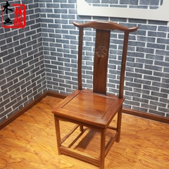 红木色高档实木火锅椅仿古官帽餐椅四川火锅实木餐椅可定做颜色