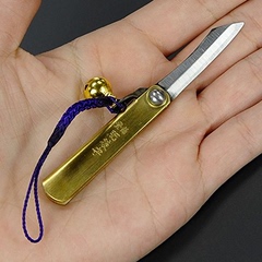 现货 日本肥后守 黄铜柄迷你SK夹钢 手工刀 日本传统小刀 便携刀