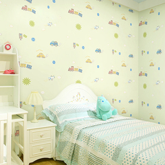 大型儿童房间壁纸 卧室无纺布墙纸 温馨男女孩卡通客厅壁画卡通车