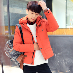 2016年冬新款韩版修身青少年加厚男士羽绒服外套学生糖果色yrf男