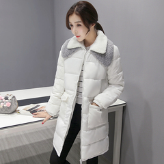 冬季棉衣中长款韩国大码女装学生羽绒棉服加厚羊羔毛大衣棉袄外套