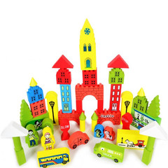 城堡积木0-1-2-3-4-5-6岁宝宝益智玩具木质拼搭积木动手动脑游戏