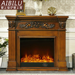 1.2米象牙白色欧式壁炉柜 实木美式壁炉架 火焰装饰取暖炉芯F90