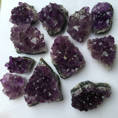 促销一物一图天然乌拉圭紫水晶簇洞片原石手链消磁把玩小摆件