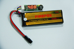 火狐FIREFOX 7.4V 11.1v 锂电 低压 蜂窝报警器 数字显示