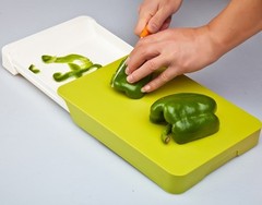 厨房用品多功能抽屉式收纳砧板 双层菜板 抗菌切菜板塑料砧板案板