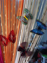 仿真彩色蜻蜓 蝴蝶 别针式窗帘窗纱装饰物  幼儿园装饰