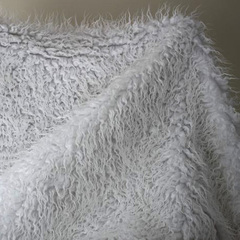 半米价 5cm纯白色滩羊毛长毛绒布料 皮草外套地毯 影楼拍照背景布