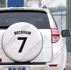 贝克汉姆 7号 球星 曼联 足球 车贴 个性 汽车反光贴纸 拉花 车标